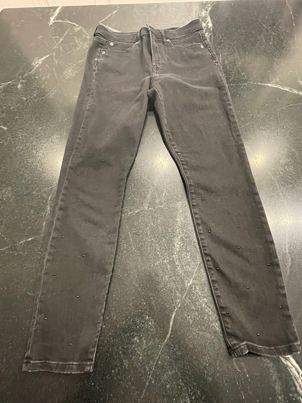 Gap Denim Black with stud detail True Skinny jeans 8/29